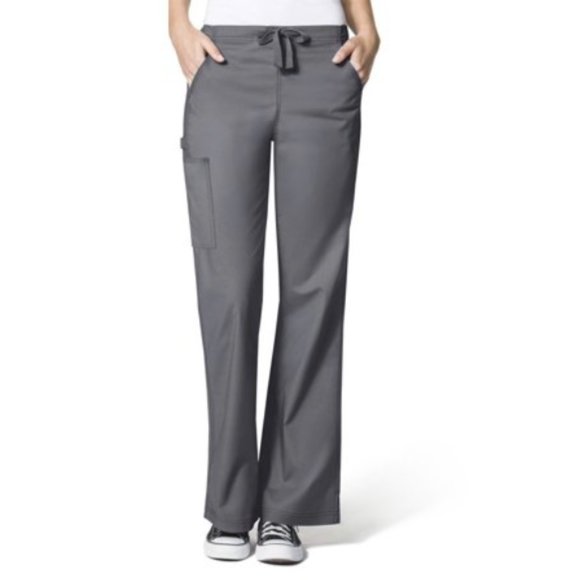 WonderWink Women's Wonderflex Grace Scrub Pants Gray Small - Picture 1 of 5